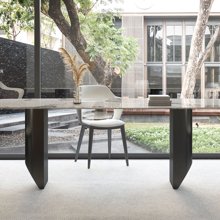 Modern Sintered Stone Top Dining Set Rectangle 1/2/3/4/5/7 Pieces Dining Room Table Set