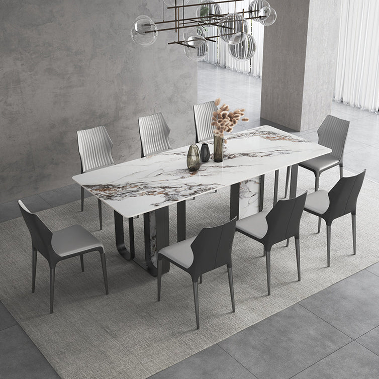 Designer Style Sintered Stone Top Dining Set Rectangle 1/3/4/5/6/9 Pieces Dining Table Set