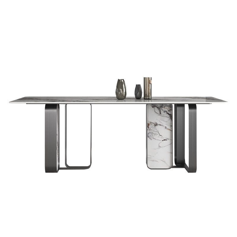 Designer Style Sintered Stone Top Dining Set Rectangle 1/3/4/5/6/9 Pieces Dining Table Set