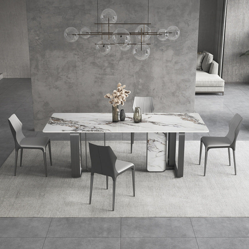 Designer Style Sintered Stone Top Dining Set Rectangle 1/3/4/5/6/9 Pieces Dining Table Set