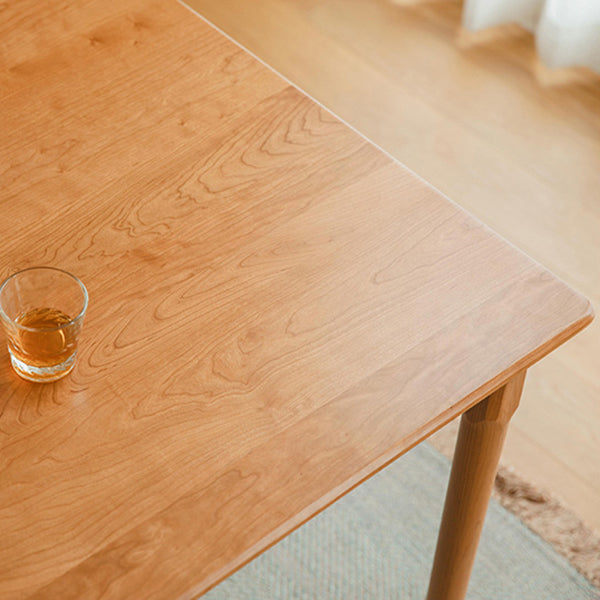 Solid Wood Dining Table Modern Rectangle Dining Table with 4 Legs