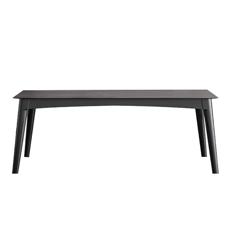 Medieval Modern Sintered Stone Top Dining Table Rectangle Table with 4 Legs