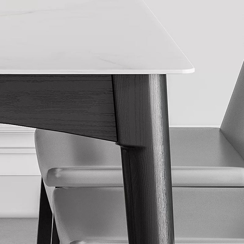 Medieval Modern Sintered Stone Top Dining Table Rectangle Table with 4 Legs