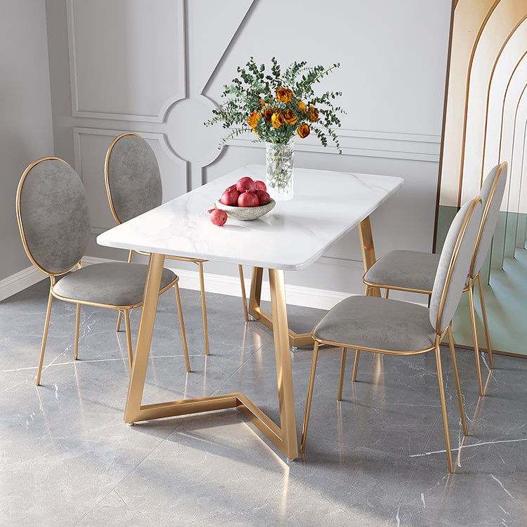 Stone Top Double Pedestal Table Traditional Luxury Rectangle White Dining Table
