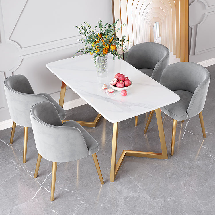 Stone Top Double Pedestal Table Traditional Luxury Rectangle White Dining Table