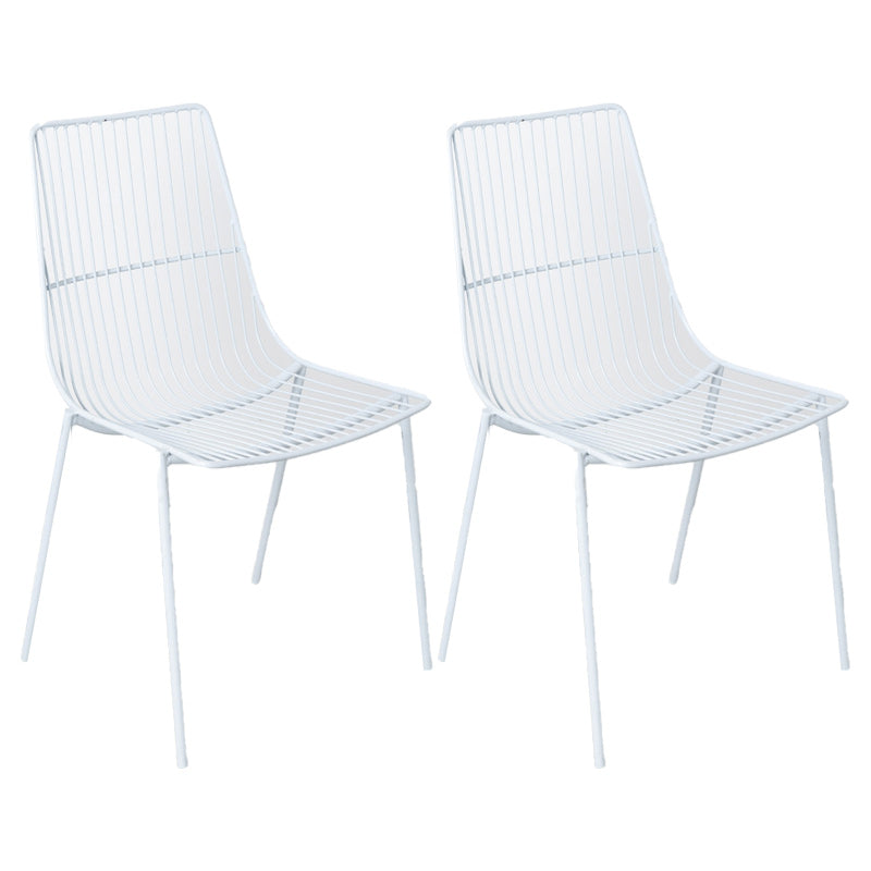 Glam Style Dining Chair Metal Windsor Back Dining Side Chair for Dining Room