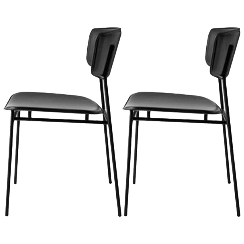 Upholstered Dining Chair Glam Style Open Back Side Chair for Indoor