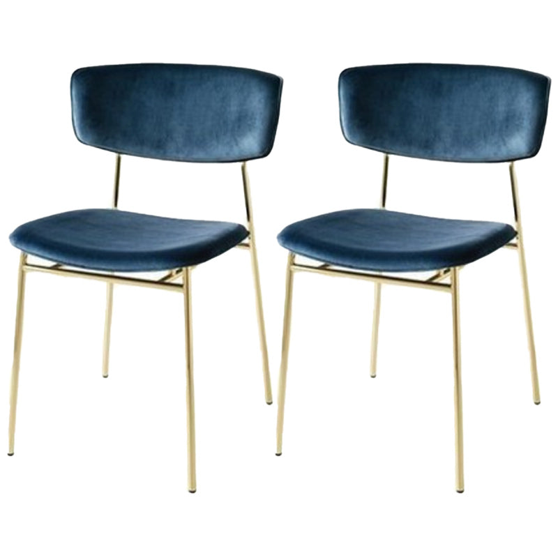 Upholstered Dining Chair Glam Style Open Back Side Chair for Indoor