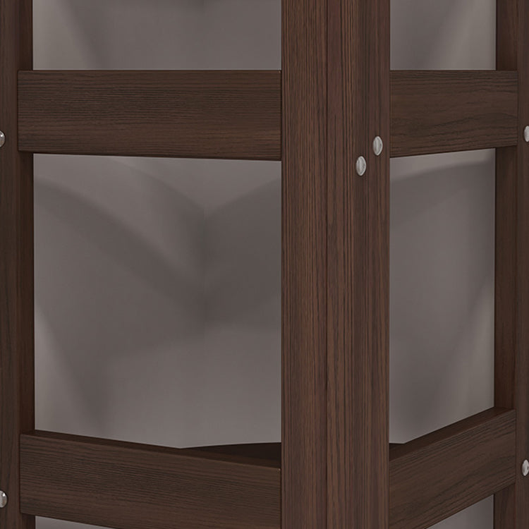 Modern Style Corner Bookshelf Solid Wood Shelf Bookcase for Home