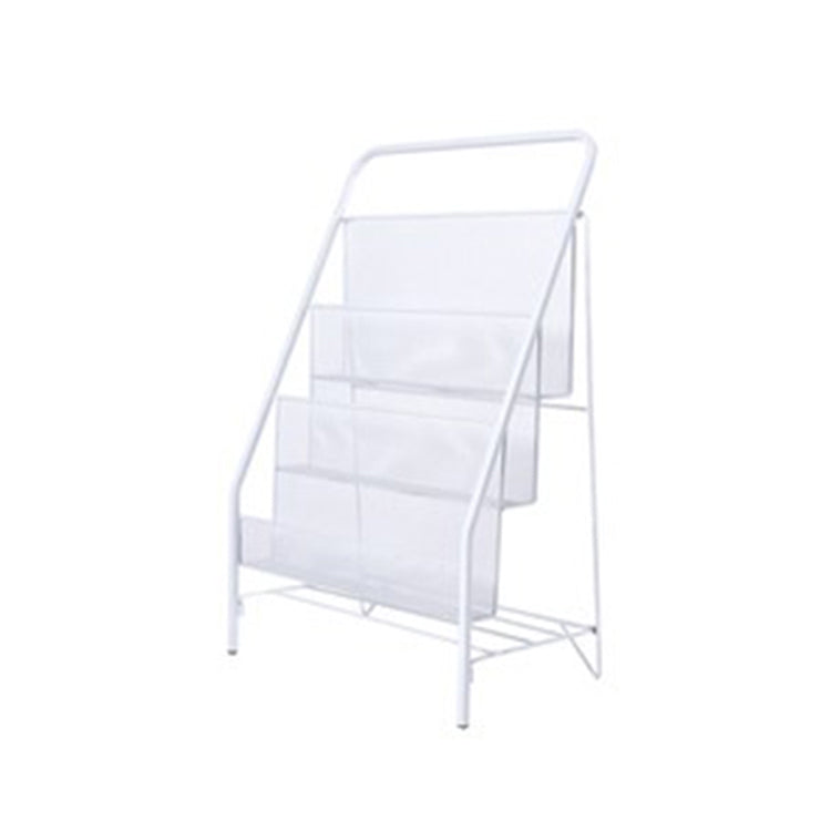 Industrial Ladder Bookcase Metal Vertical Book Shelf for Home Office