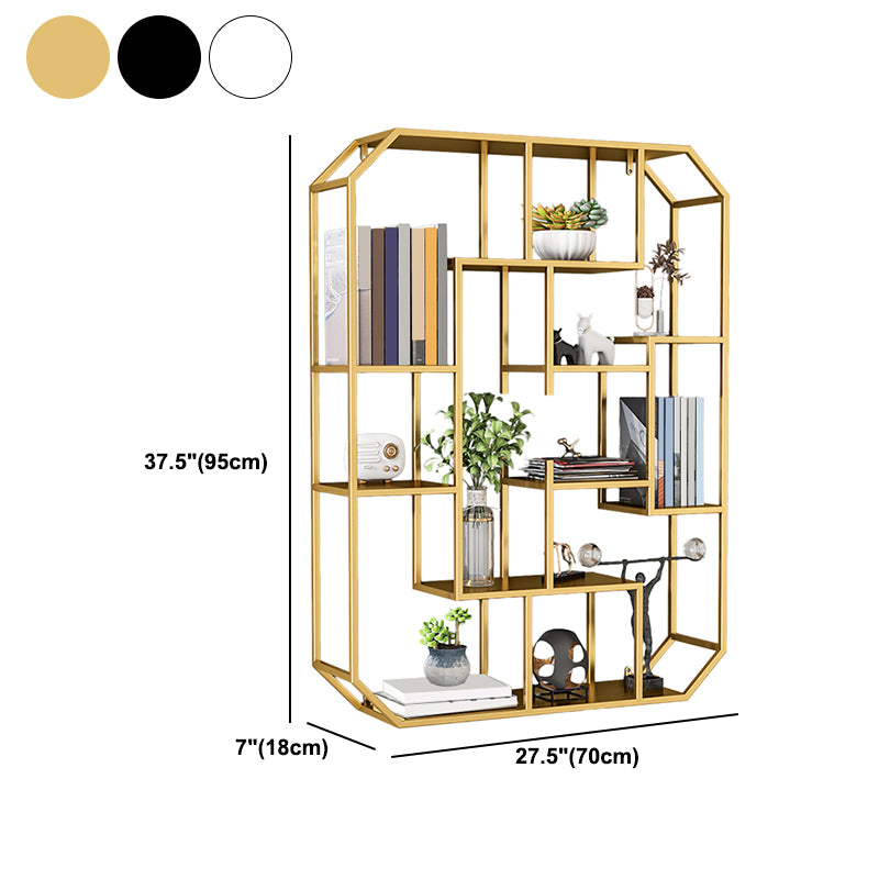 Industrial Iron Bookshelf Wall Mounted Bookshelf for Office and Family Living Room