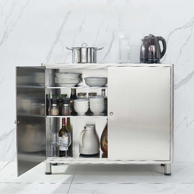 Stainless Steel Sideboard Cabinet Modern Server Cabinet with Storage for kitchen