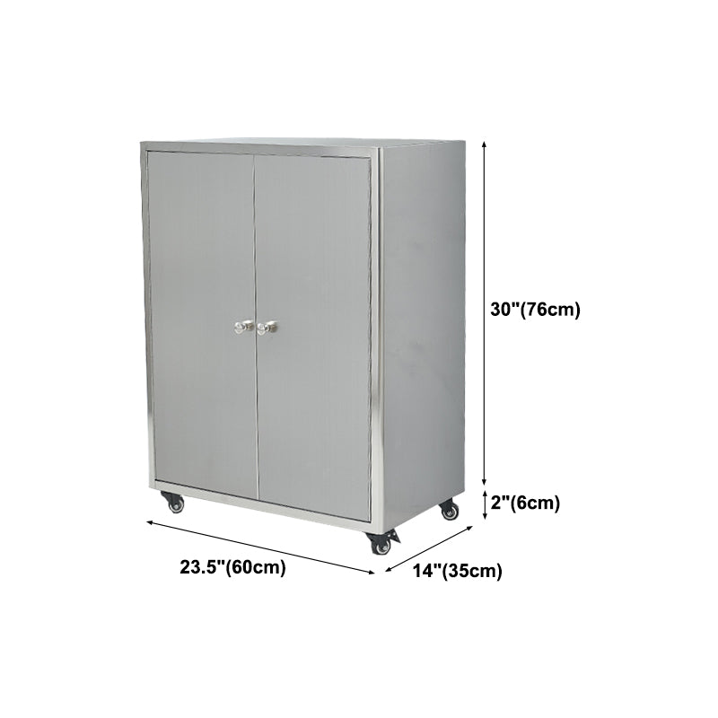 Stainless Steel Sideboard Cabinet Modern Server Cabinet with Storage for kitchen