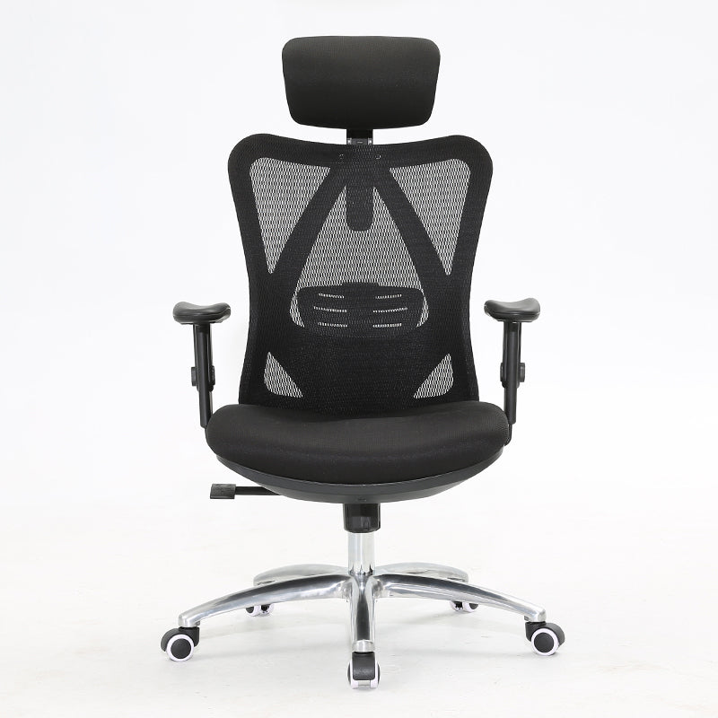 High Back Office Chair With Sponge Seat Fixed/Adjustable Arm Office Chair