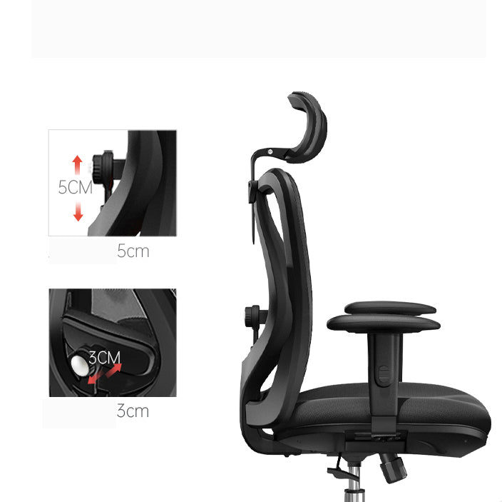 High Back Office Chair With Sponge Seat Fixed/Adjustable Arm Office Chair