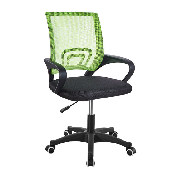 Middle Back Office Chair Fixed Arm Office Chair with Gauze Sponge Cushion