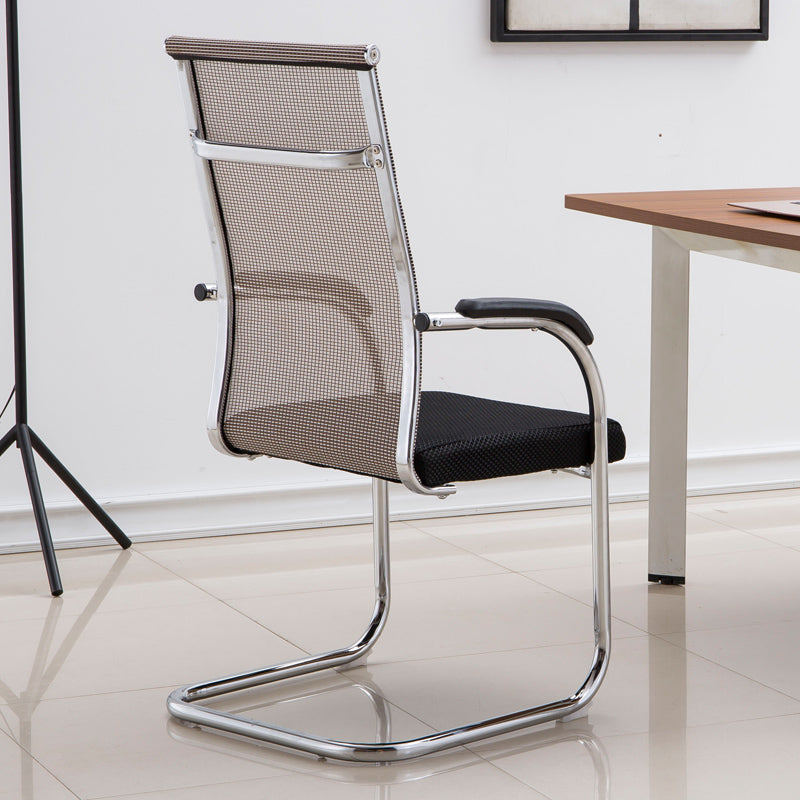 Medium/High Back Office Chair Metal Leg Mesh Back Sponge Cushion Office Chair
