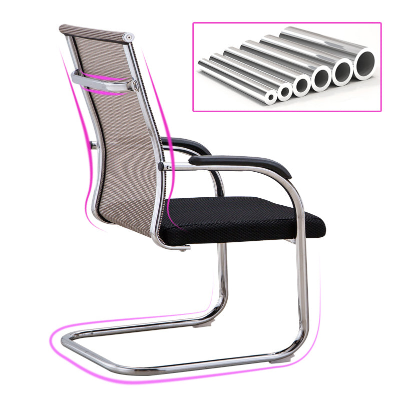 Medium/High Back Office Chair Metal Leg Mesh Back Sponge Cushion Office Chair