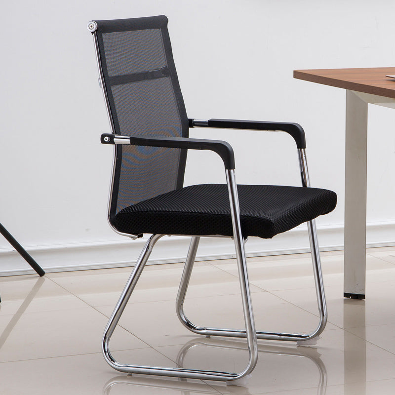 Medium/High Back Office Chair Metal Leg Mesh Back Sponge Cushion Office Chair