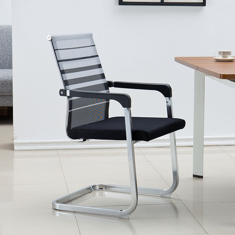 Medium/High Back Office Chair Metal Leg Mesh Back Sponge Cushion Office Chair