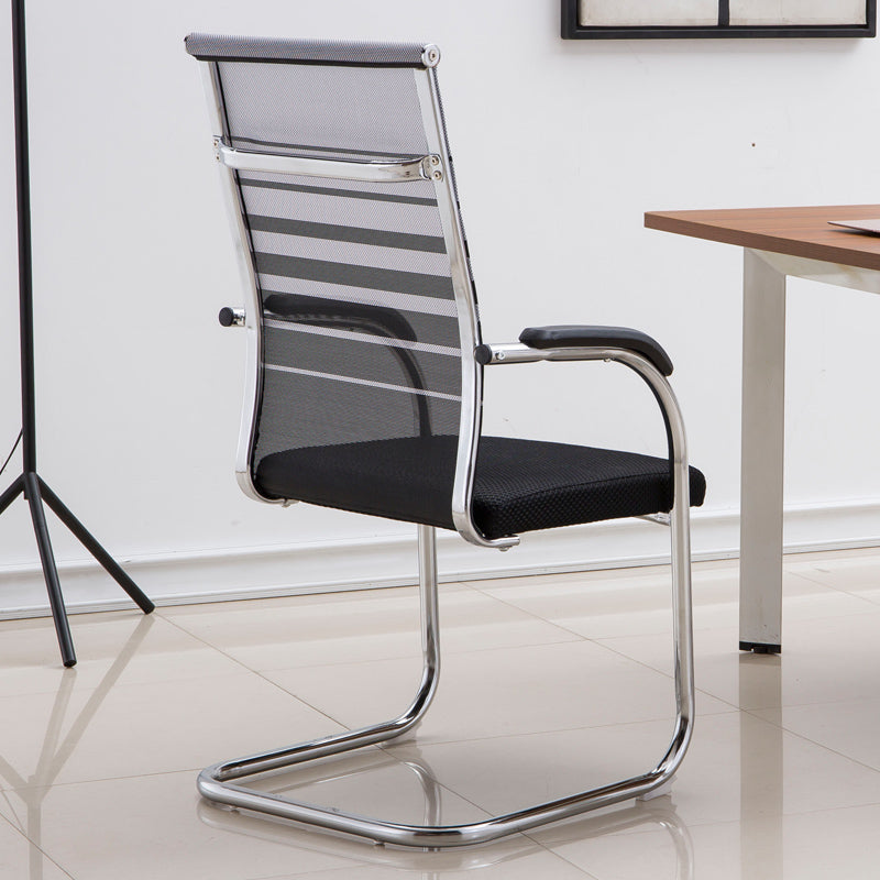 Medium/High Back Office Chair Metal Leg Mesh Back Sponge Cushion Office Chair