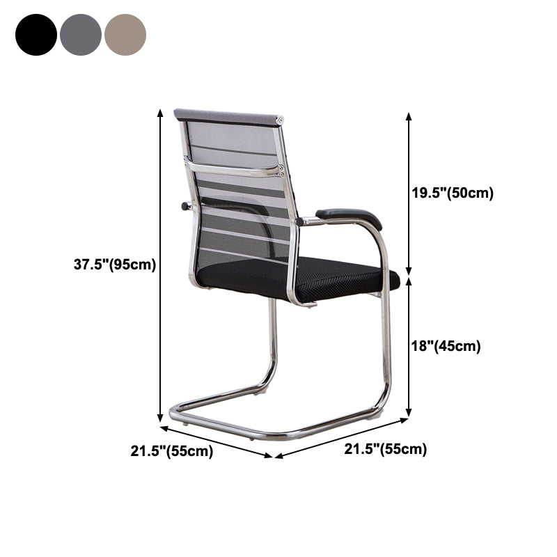 Medium/High Back Office Chair Metal Leg Mesh Back Sponge Cushion Office Chair