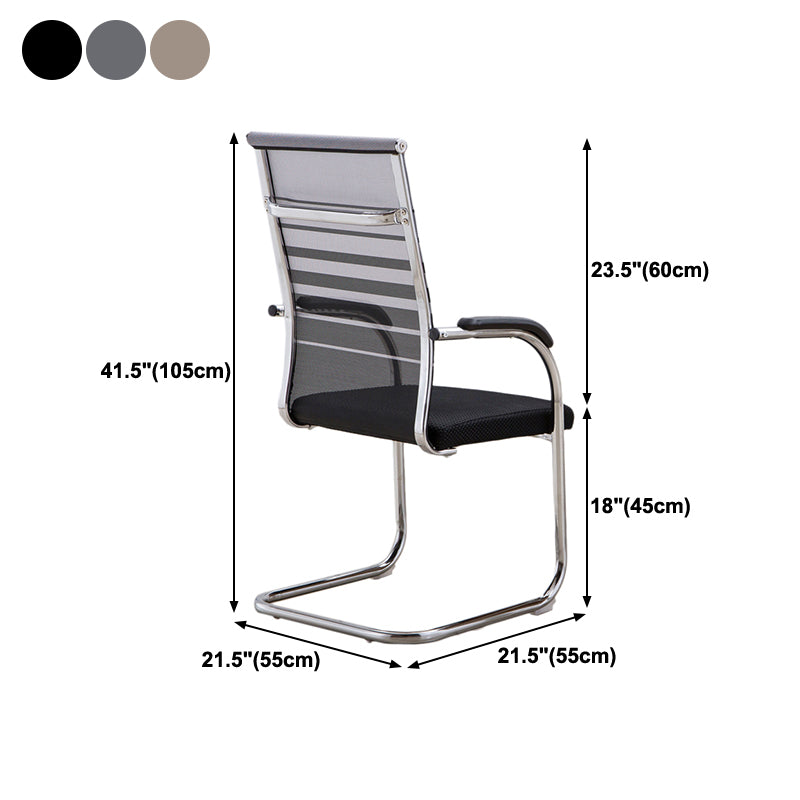 Medium/High Back Office Chair Metal Leg Mesh Back Sponge Cushion Office Chair