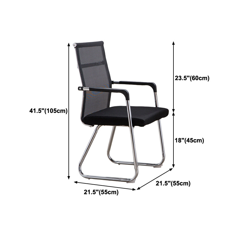 Medium/High Back Office Chair Metal Leg Mesh Back Sponge Cushion Office Chair