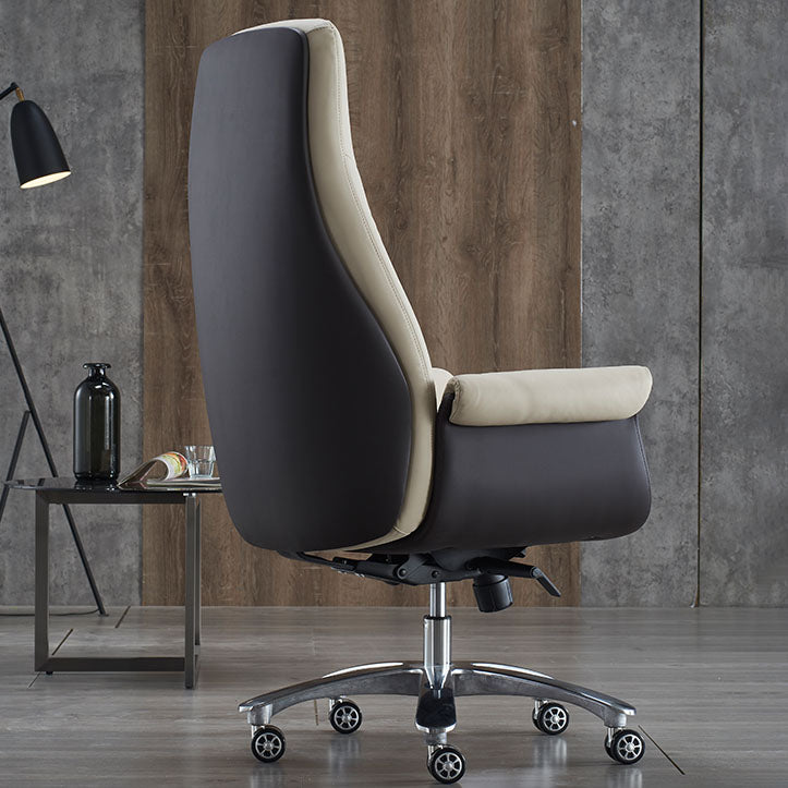 Contemporary Managers Chair Wheels Fixed Arms Tilt Mechanism Executive Chair