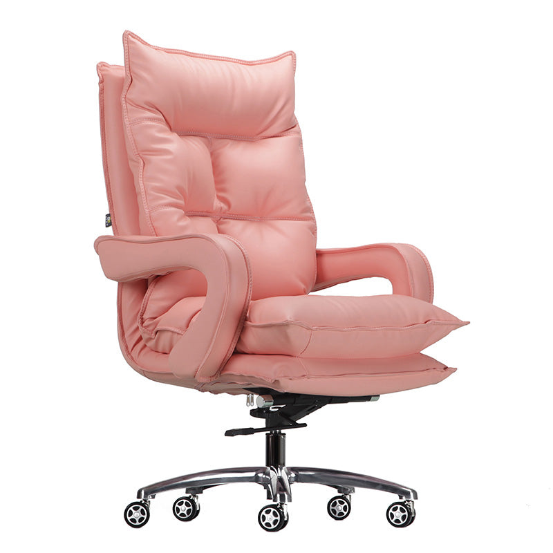 Silver Aluminium Modern Desk Chair with High Back Conference Chair
