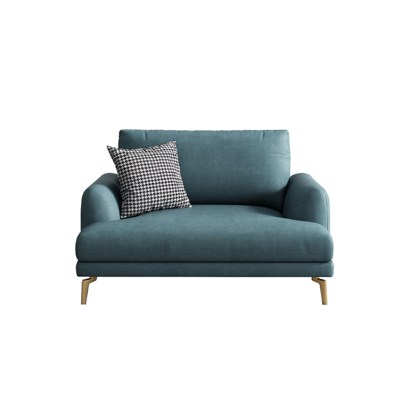 Contemporary Faux Leather Recessed Arm Furniture Sectionals in Green