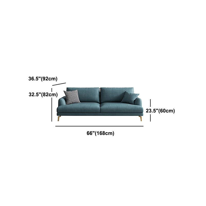 Contemporary Faux Leather Recessed Arm Furniture Sectionals in Green