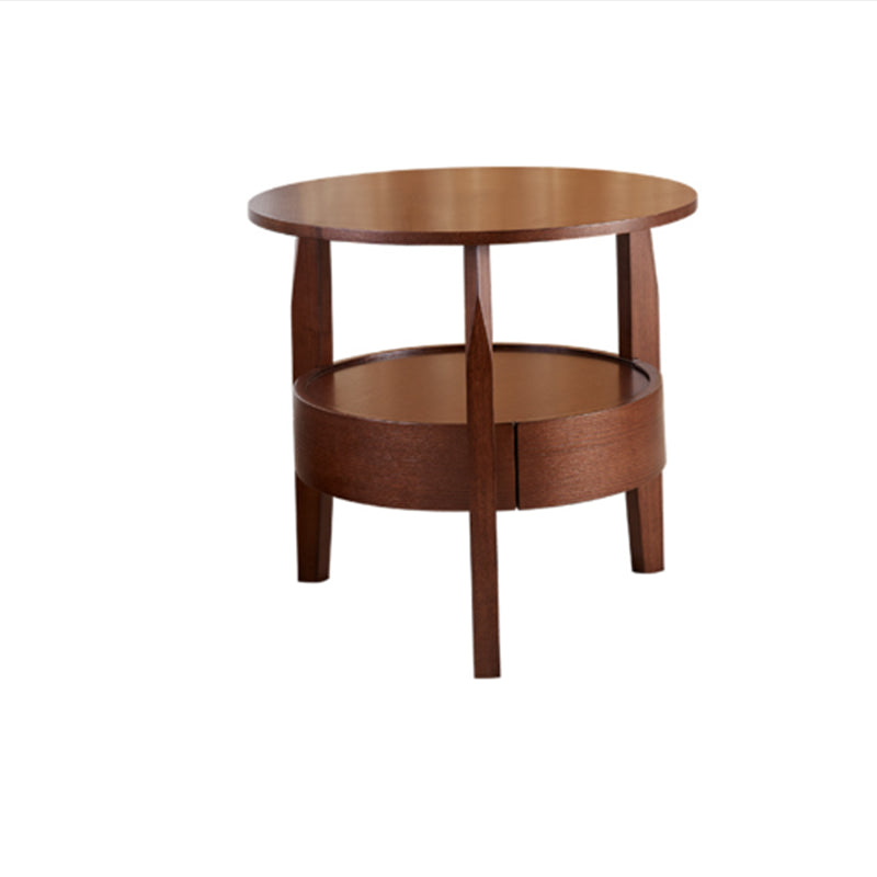 French Country Style Cocktail Table Wood/dark Coffee/walnut Solid Wood Round Coffee Table