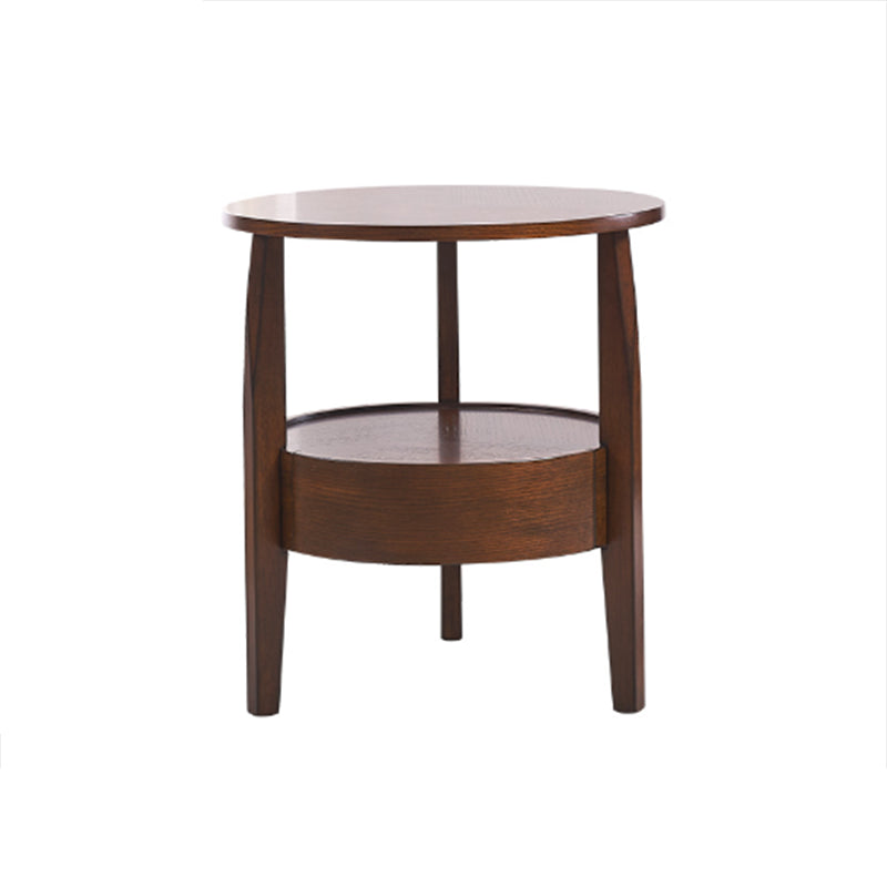 French Country Style Cocktail Table Wood/dark Coffee/walnut Solid Wood Round Coffee Table