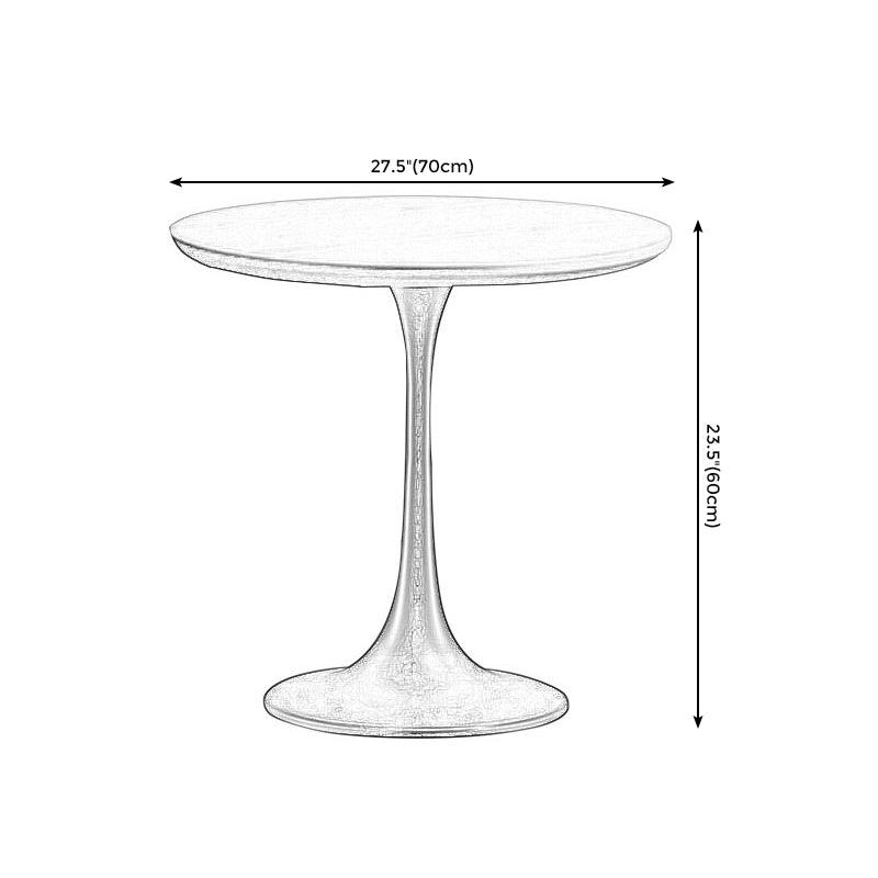 Pedestal Base Design Cocktail Table Round Coffee Table Made of Solid Wood