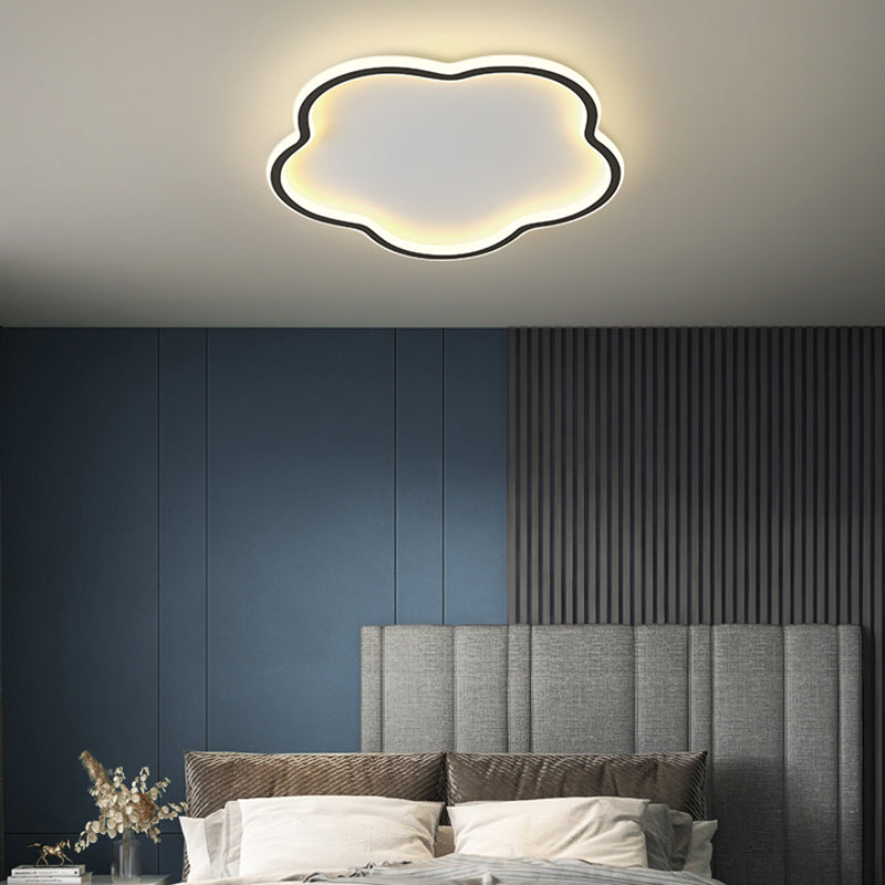 Modern Flower Flush Light Fixtures Metal 1 Light Flush Mount Ceiling Fixture