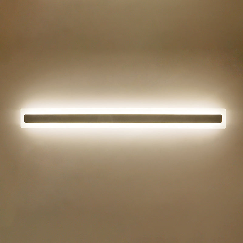 Metal Linear Shade Wall Sconce Modern Style 1- Light Wall Mounted Light in Black