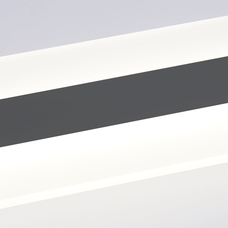 Metal Linear Shade Wall Sconce Modern Style 1- Light Wall Mounted Light in Black