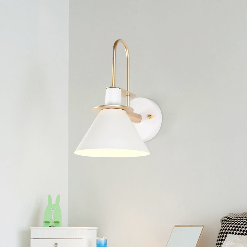 Geometric Shade Metal Wall Sconce Industrial Style Single Light Wall Mounted Light