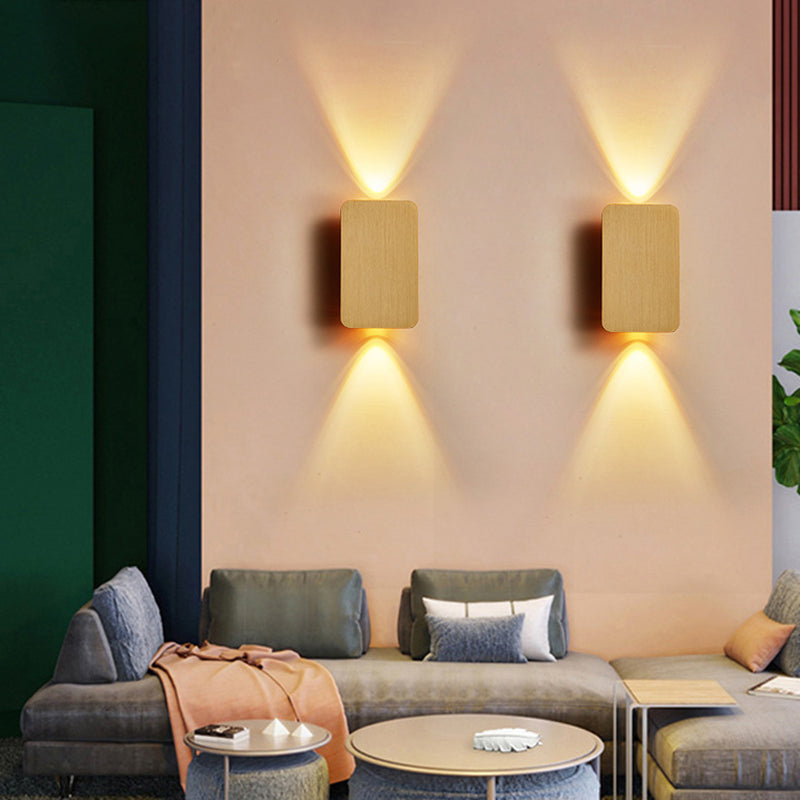 Postmodern Metal Wall Light 2 Lights Wall Sconce Light with Aluminum Shade