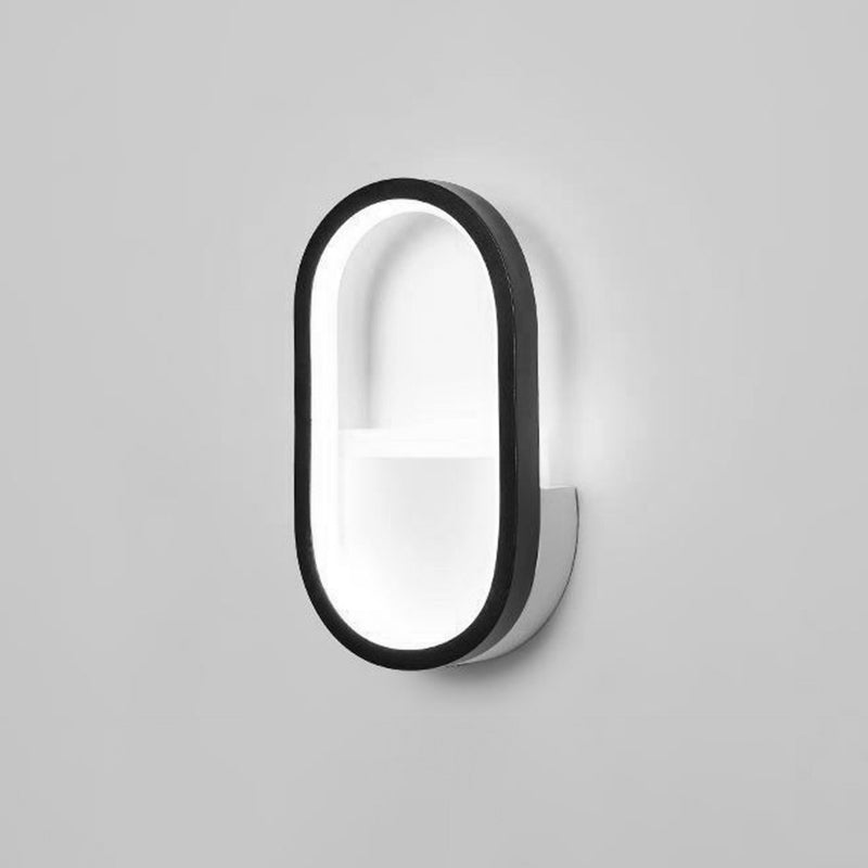 Modern Simple Metal Wall Light Geometry LED Wall Lamp with Acrylic Shade for Bedroom