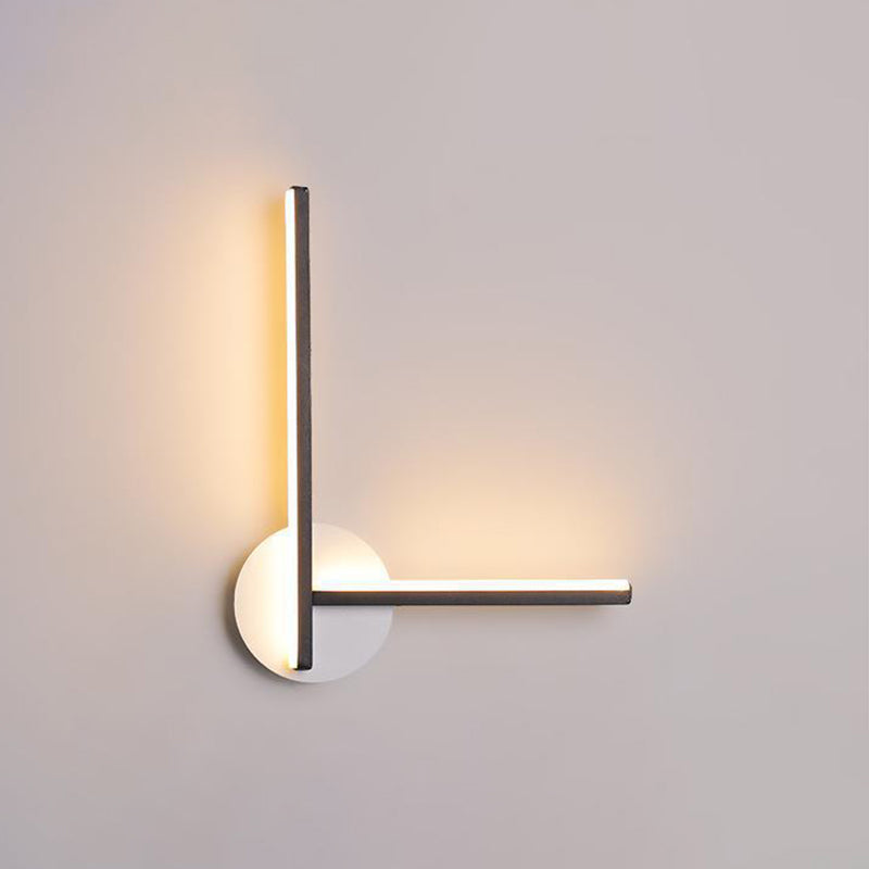 Modern Simple Metal Wall Light Geometry LED Wall Lamp with Acrylic Shade for Bedroom