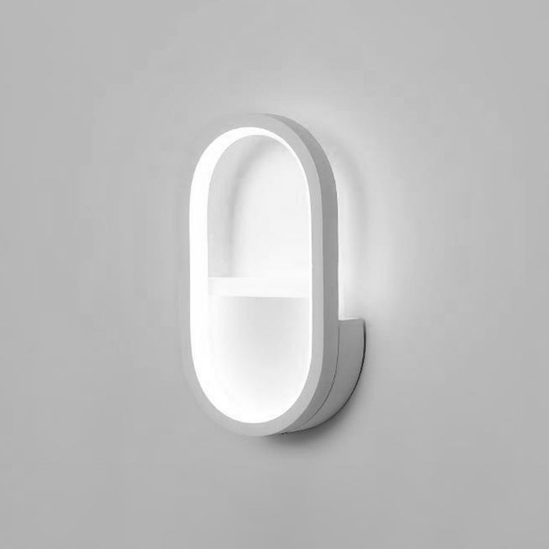 Modern Simple Metal Wall Light Geometry LED Wall Lamp with Acrylic Shade for Bedroom