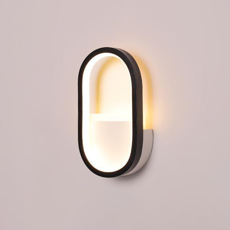 Modern Simple Metal Wall Light Geometry LED Wall Lamp with Acrylic Shade for Bedroom