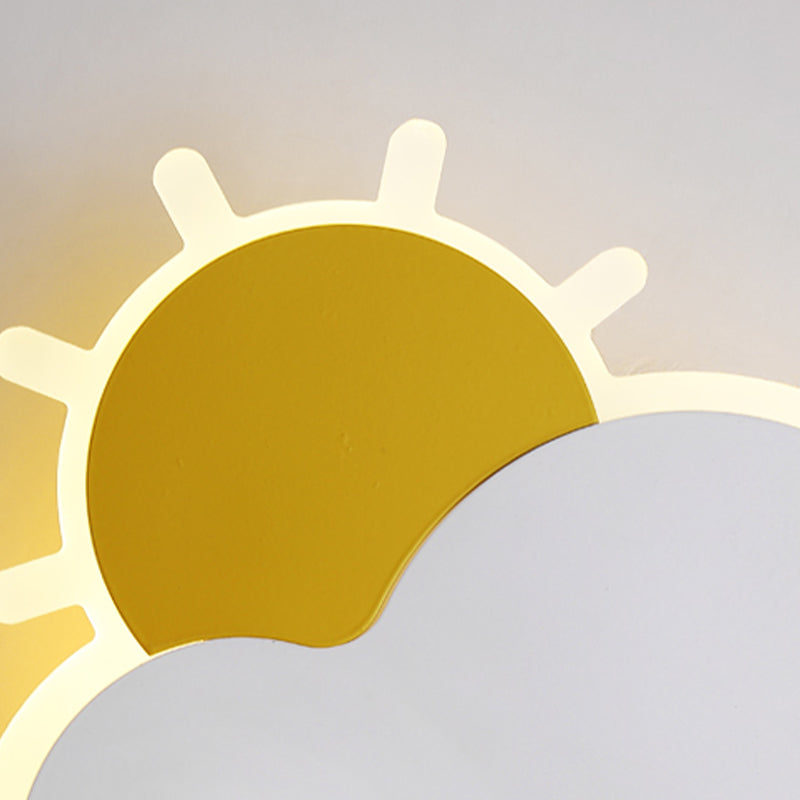 Modern Style Cloud Shape Wall Sconce Metal 1 Light Wall Light for Bedroom