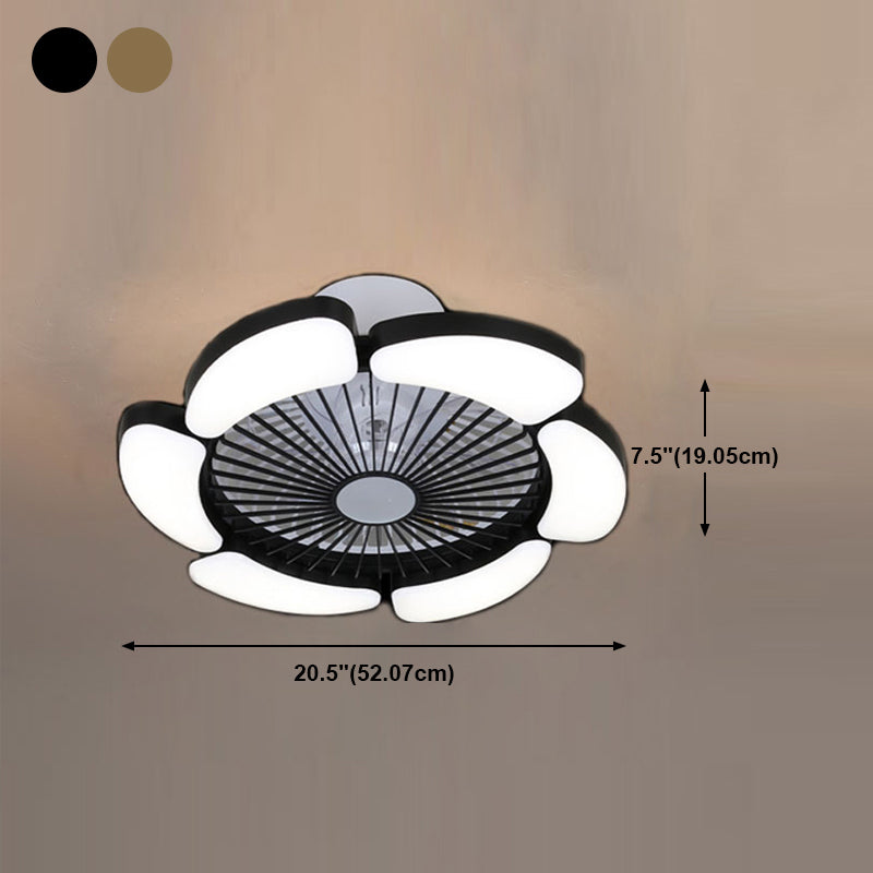 Ceiling Fan Lamp Modern Style LED Metal Close to Ceiling Lamp