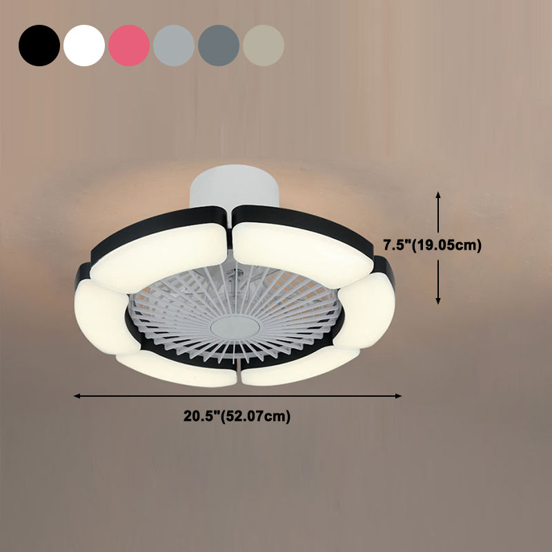 Ceiling Fan Lamp Modern Style LED Metal Close to Ceiling Lamp