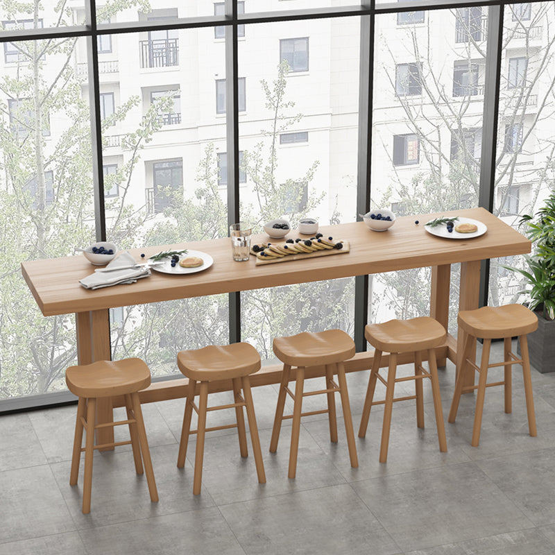 Dining Room Pine Wood Counter Table 42-inch Height Contemporary Bar Table