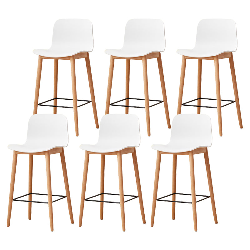 Modern Style Plastic Bar-stool Wooden Counter Bar Stool for Home