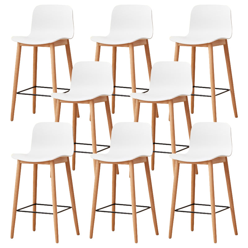 Modern Style Plastic Bar-stool Wooden Counter Bar Stool for Home